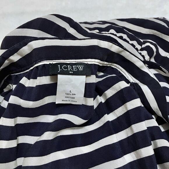J. Crew Striped Semi Sheer Mini Dress/Tunic Women L - Picture 7 of 8